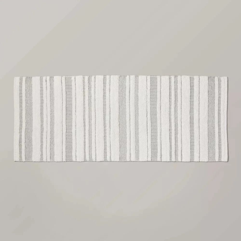 Hearth & Hand Chunky Striped Bathroom Rug size is 24x60